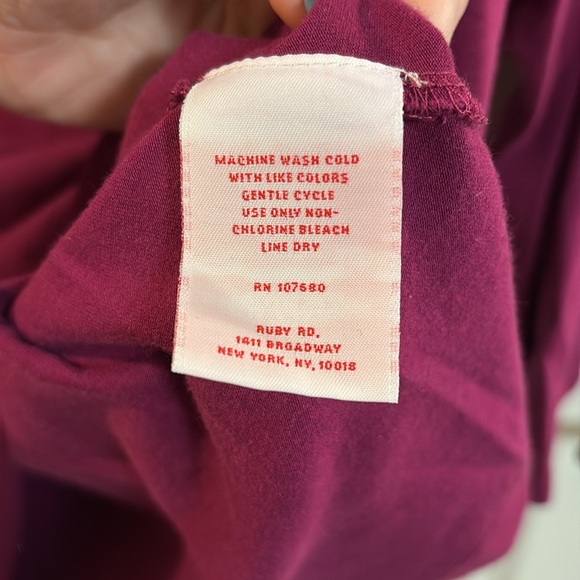 RUBY RD. Petite Women’s Jeweled 3/4 Length Blouse - Picture 2 of 7